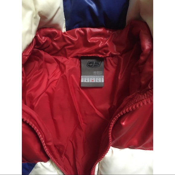 Down Winter Snow or Ski Diesel Puffer Parka Red Blue White Jacket Cool 😎 Style - Picture 6 of 9